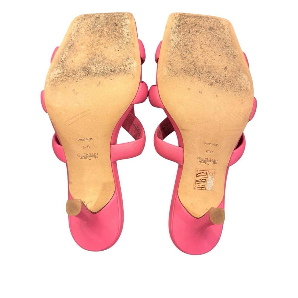 Coach Kellie Women's Bubblegum Pink Slide Leather Sandals sz 8.5 - Picture 5 of 10